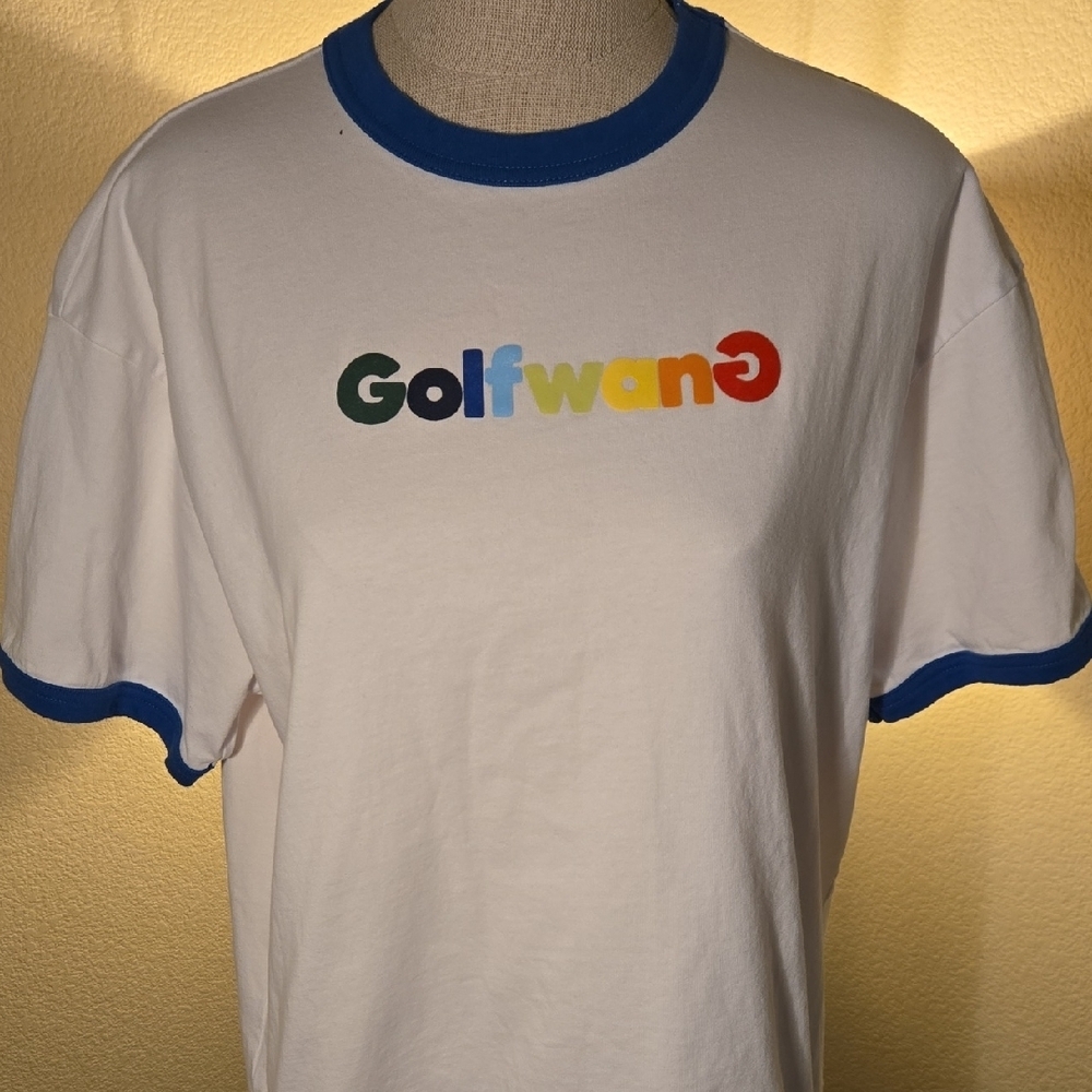 Golfwang White and Blue Ringer‎ Tee